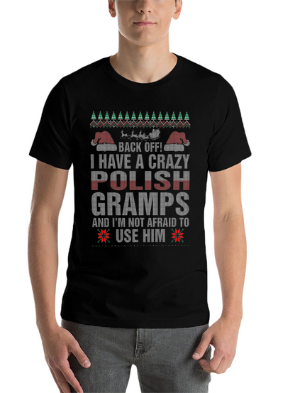 Crazy Polish Gramps Christmas T-Shirt
