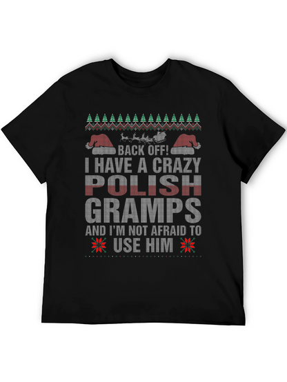 Crazy Polish Gramps Christmas T-Shirt