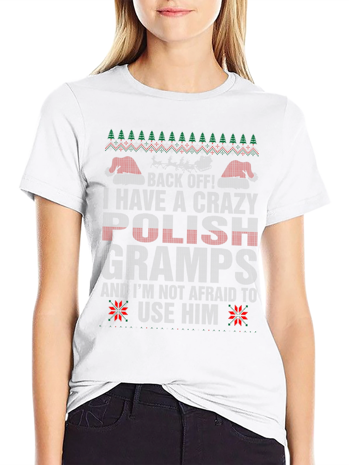Crazy Polish Gramps Christmas T-Shirt