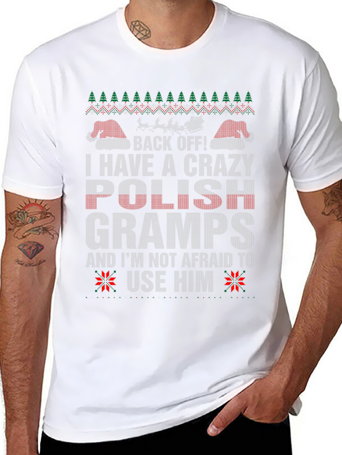 Crazy Polish Gramps Christmas T-Shirt
