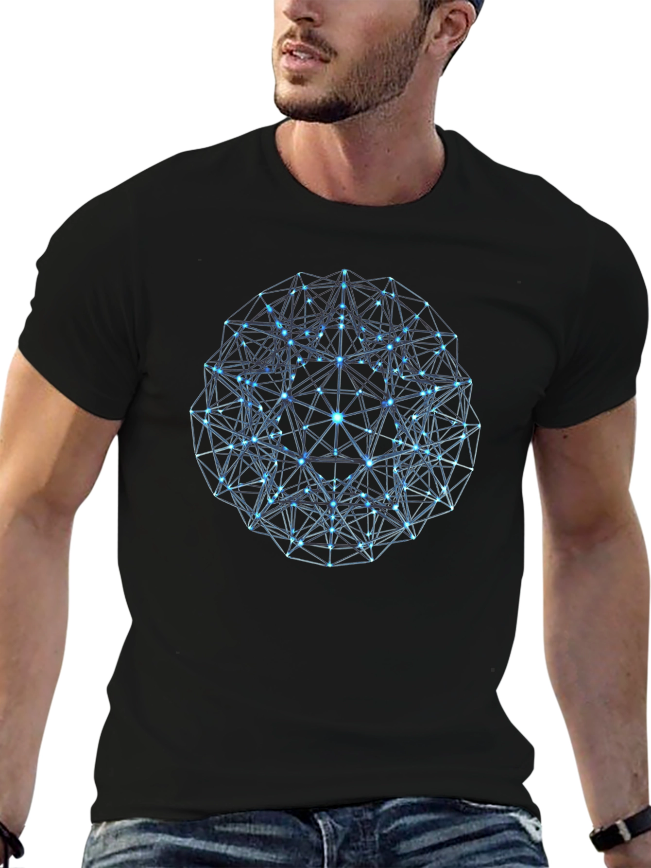 Geometric Sphere Graphic T-Shirt