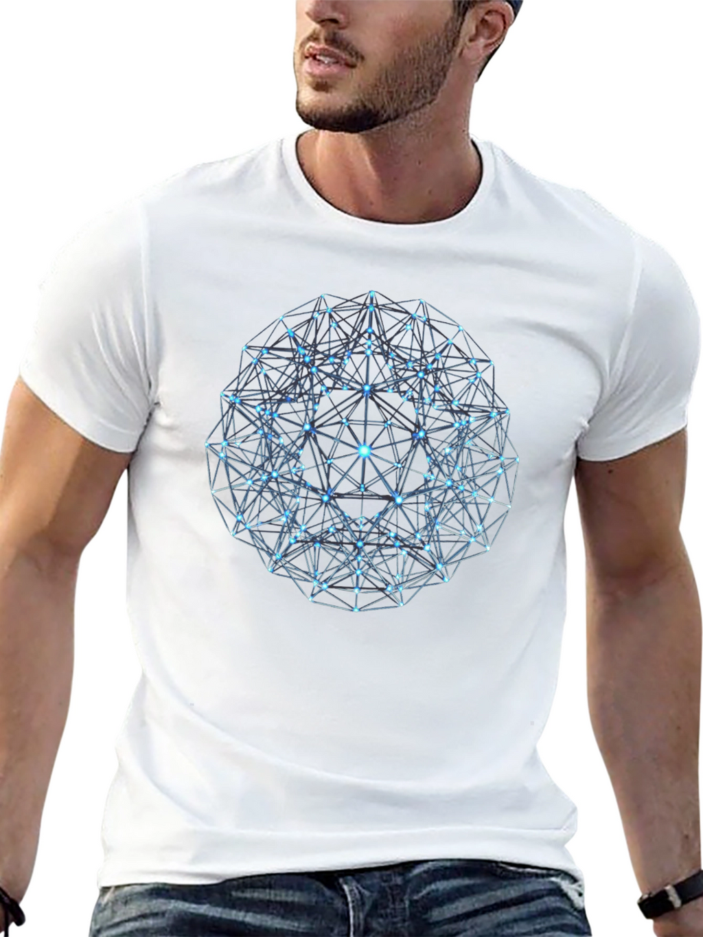 Geometric Sphere Graphic T-Shirt