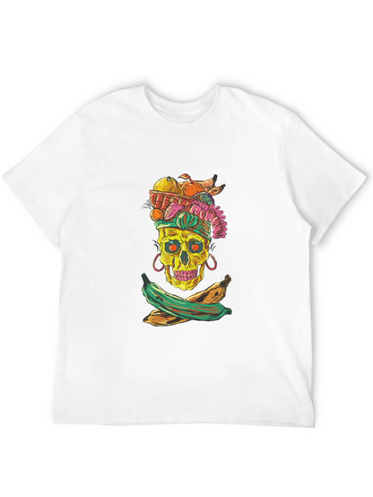 Skull & Fruit Graphic T-Shirt - Unique Design