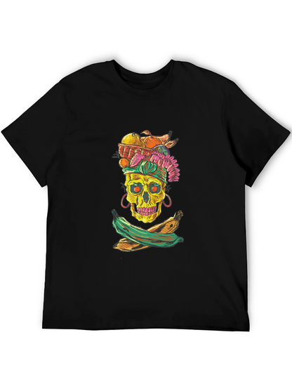 Skull & Fruit Graphic T-Shirt - Unique Design