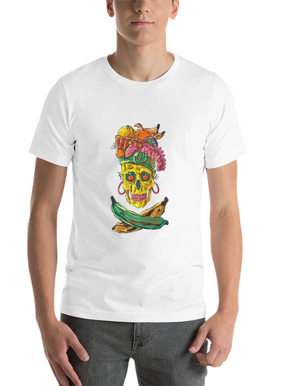 Skull & Fruit Graphic T-Shirt - Unique Design