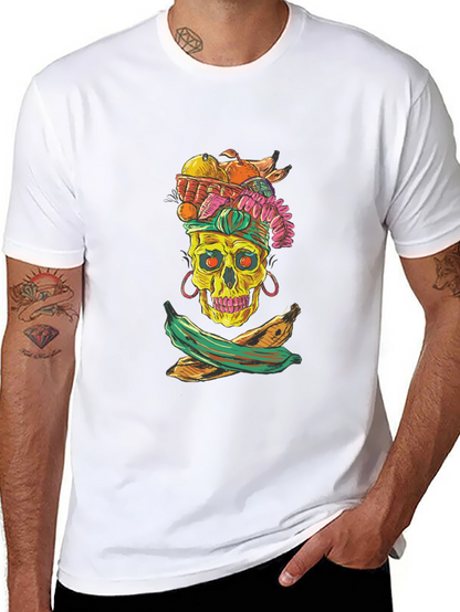 Skull & Fruit Graphic T-Shirt - Unique Design
