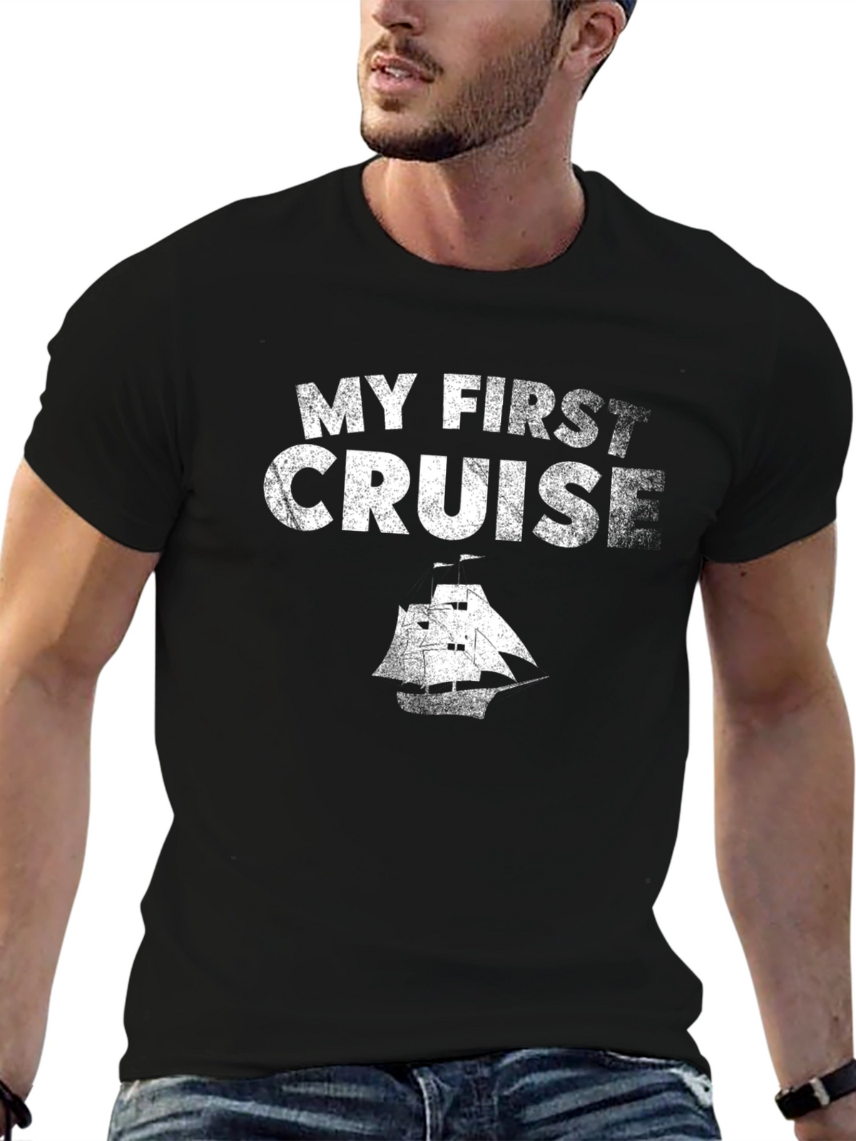 My First Cruise Black T-Shirt Vacation Souvenir