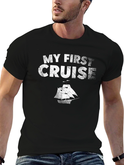 My First Cruise Black T-Shirt Vacation Souvenir