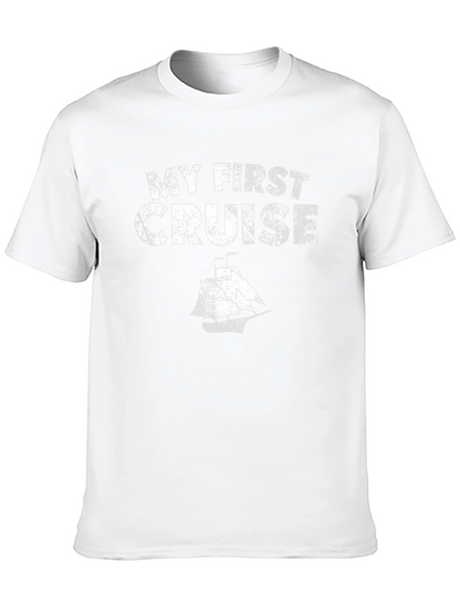 My First Cruise Black T-Shirt Vacation Souvenir