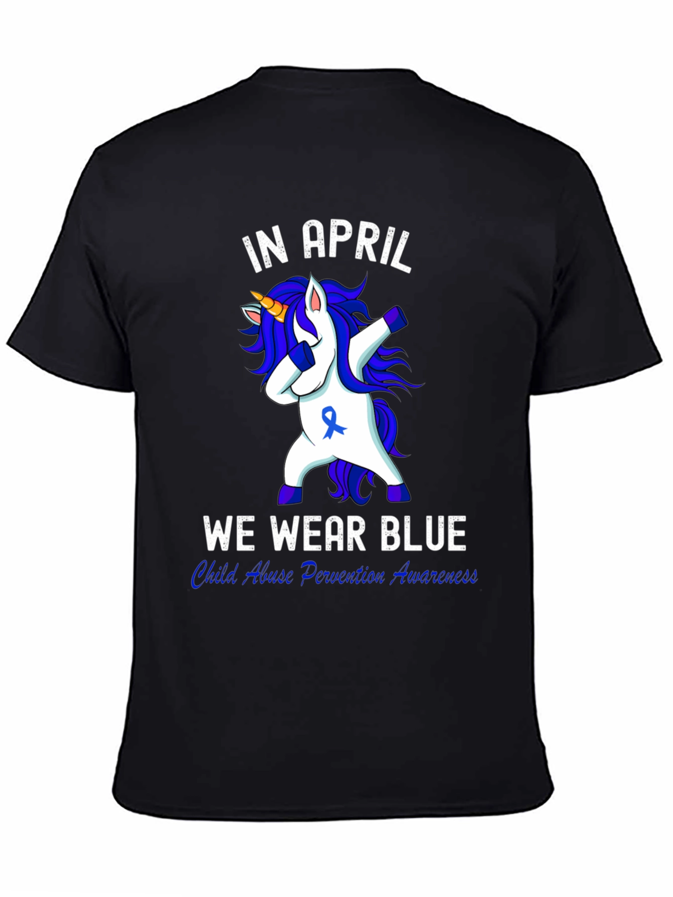 In April We Wear Blue Child Abuse Awareness Unisex T-Shirt