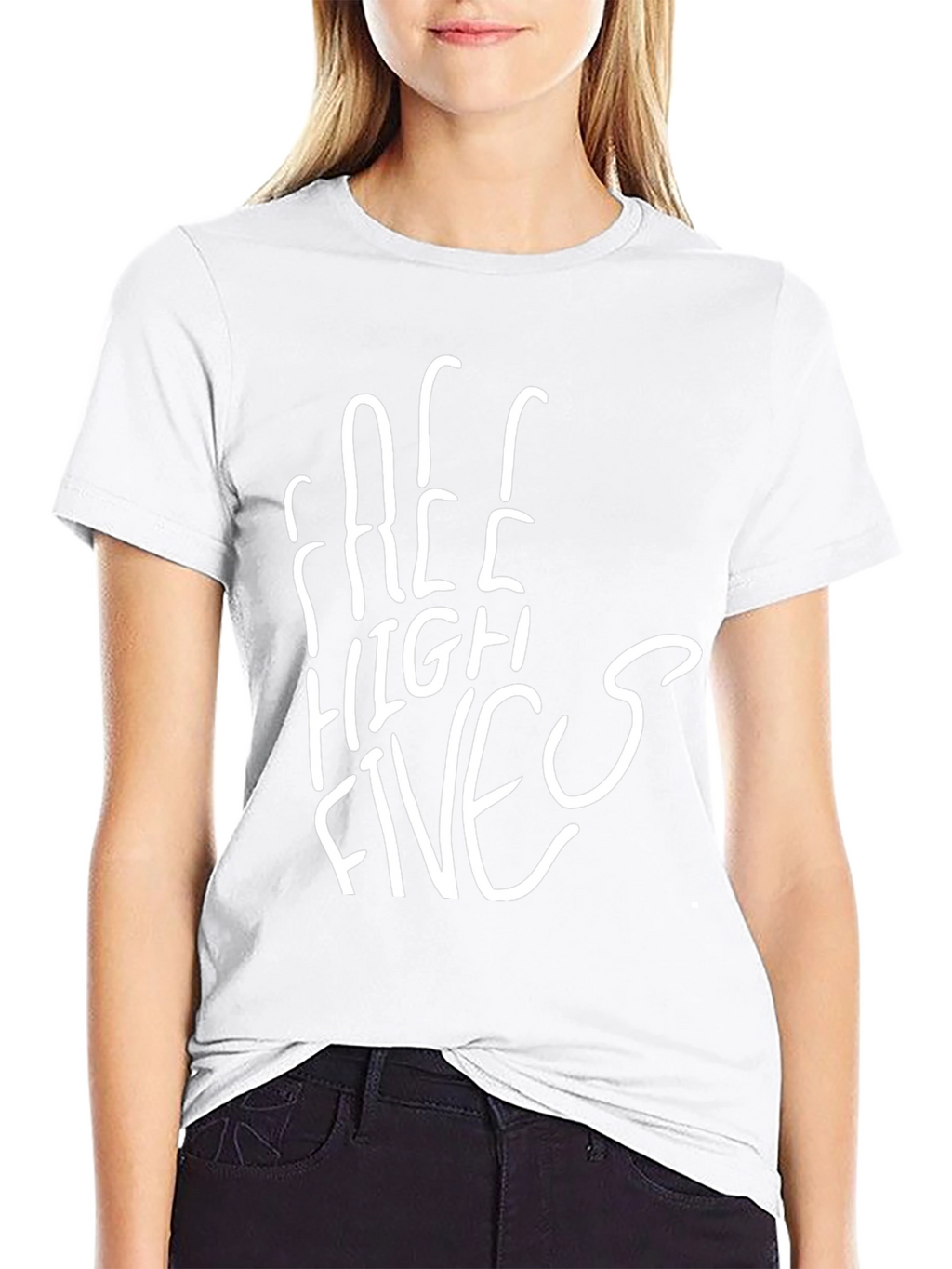 Free High Fives Black Tee - Casual Comfort