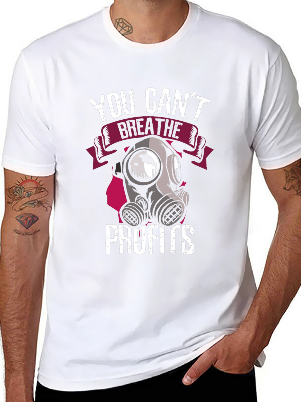 You Cant Breathe Profits T-Shirt - Activist Apparel