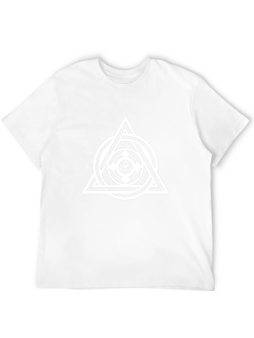 Geometric Triangle Circle Graphic Black T-Shirt