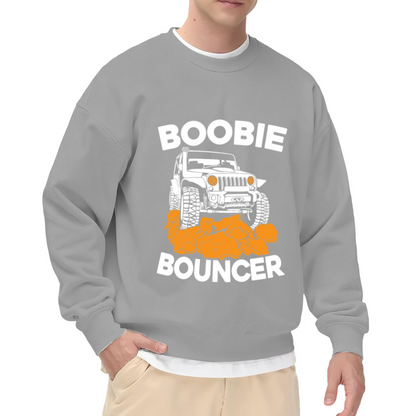 Boobie Bouncer Jeep Off-Road Rock Crawler Crewneck Sweatshirt | Funny 4x4 Wrangler Humor Pullover, Jeep Lover Gift