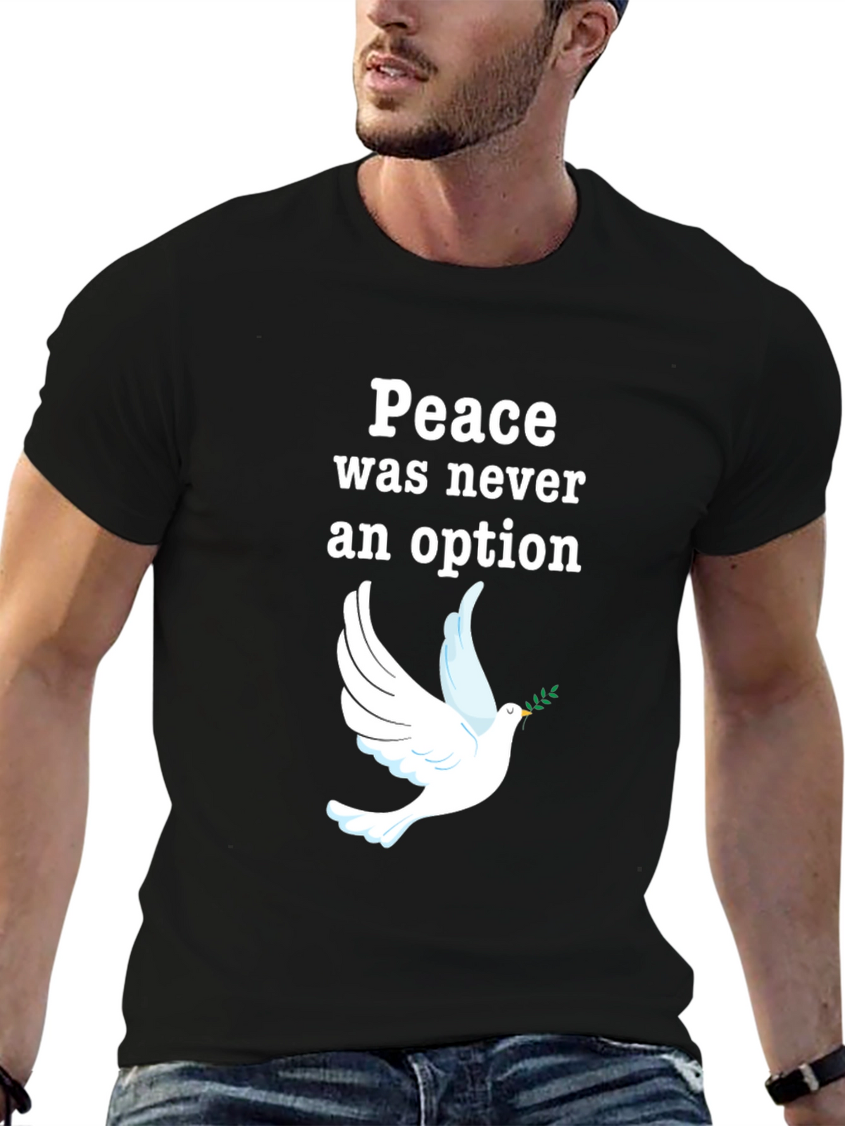 Peace Was Never an Option Dove Graphic T-Shirt