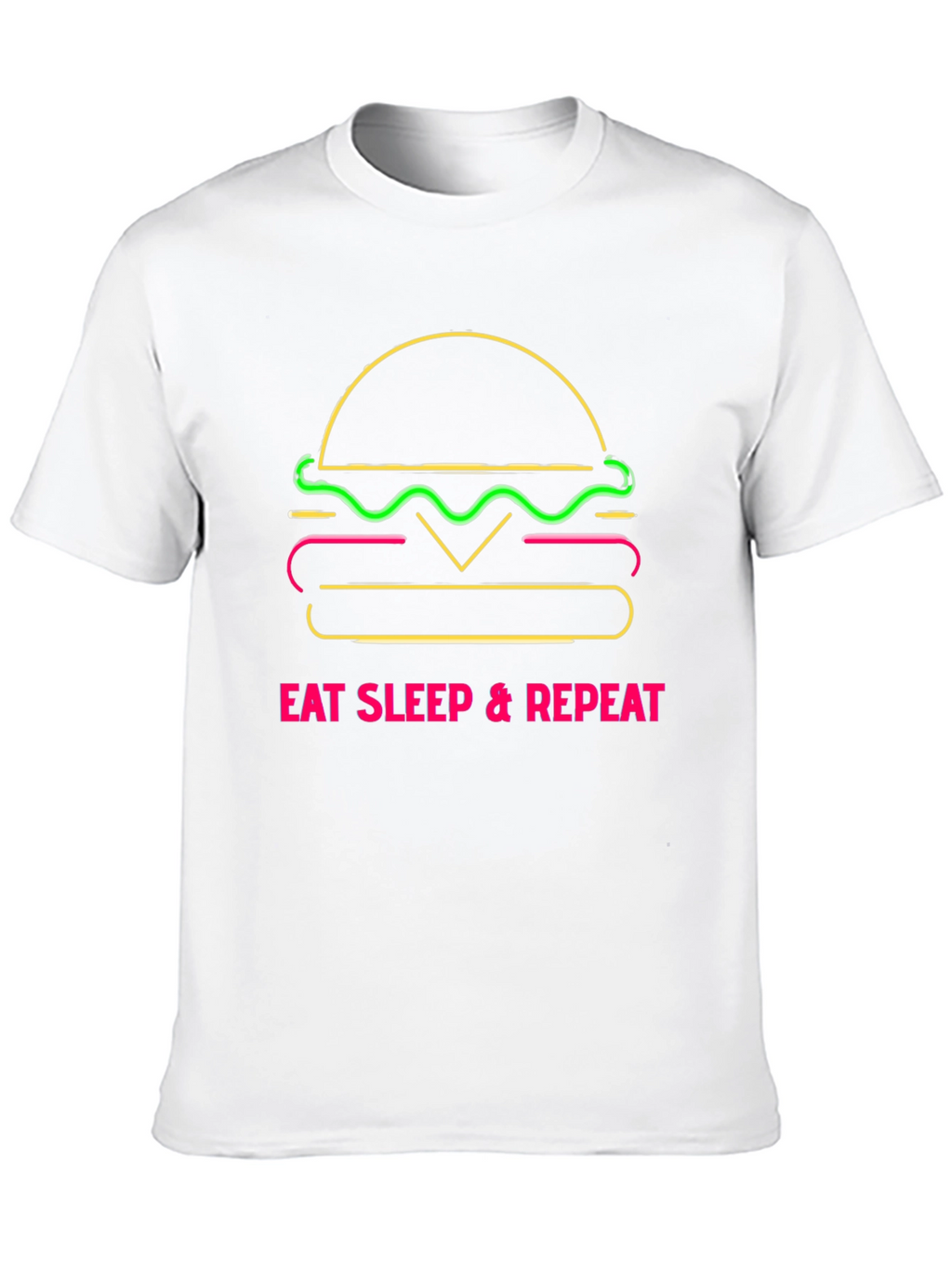 Eat Sleep Repeat Burger Graphic Tee