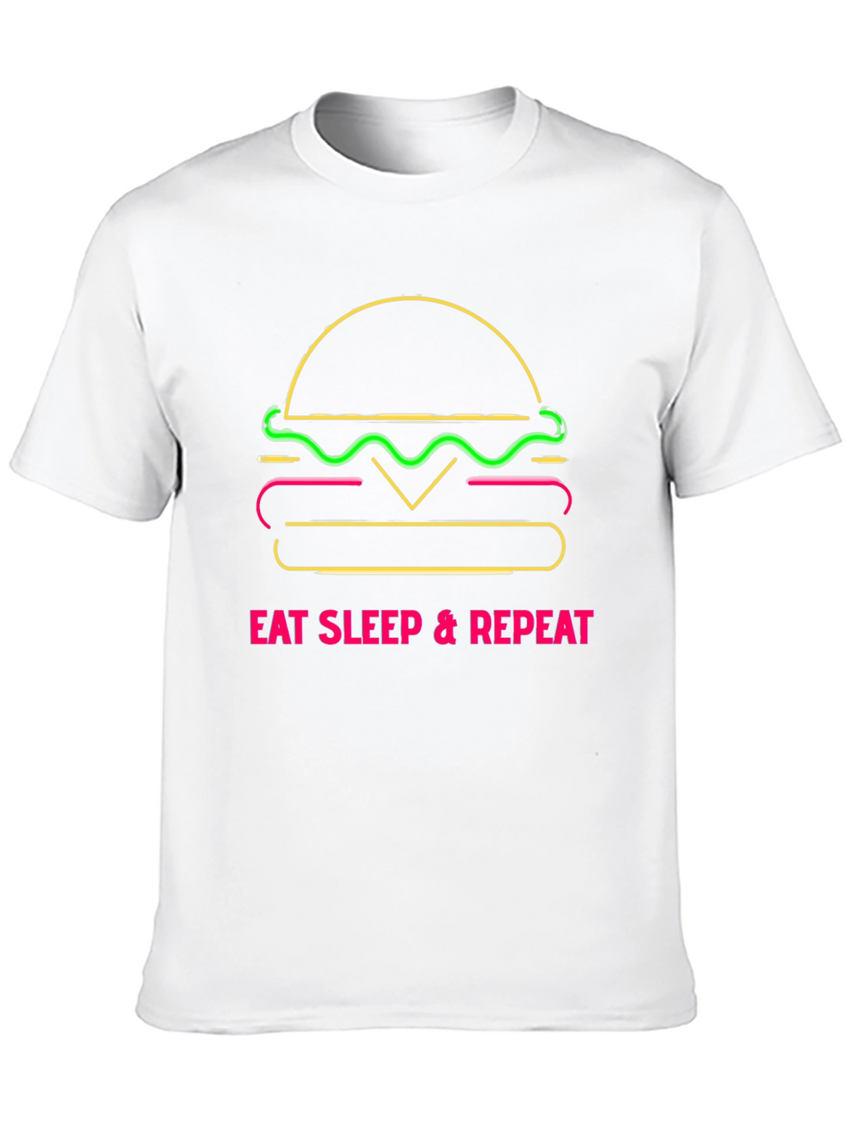 Eat Sleep Repeat Burger Graphic Tee
