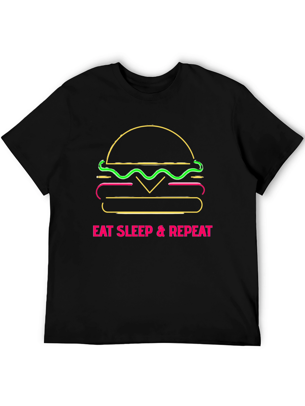 Eat Sleep Repeat Burger Graphic Tee