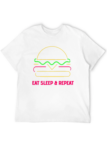 Eat Sleep Repeat Burger Graphic Tee