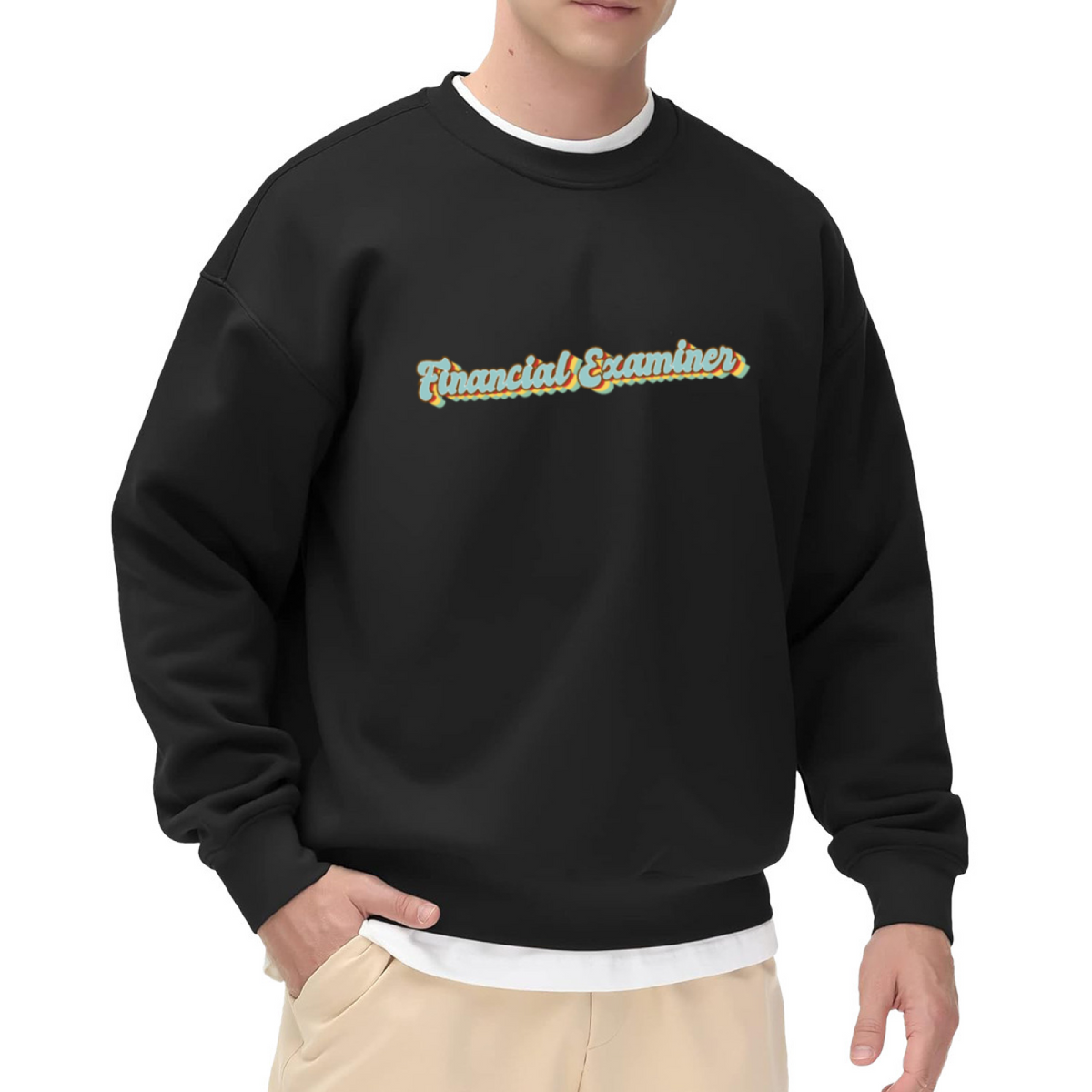 Financial Examiner Retro Crewneck Sweatshirt Funny Finance Profession Gift Shirt