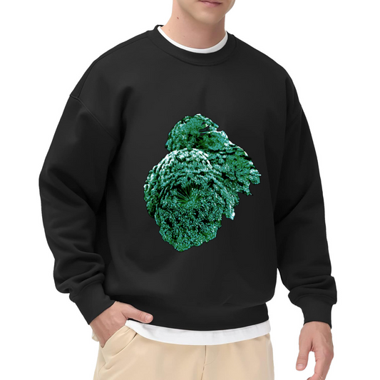 Realistic Broccoli Vegetable Crewneck Sweatshirt | Healthy Food Photo Print Pullover, Vegan Gift