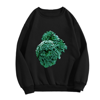 Realistic Broccoli Vegetable Crewneck Sweatshirt | Healthy Food Photo Print Pullover, Vegan Gift