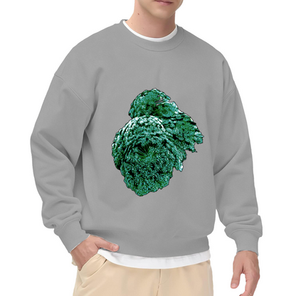 Realistic Broccoli Vegetable Crewneck Sweatshirt | Healthy Food Photo Print Pullover, Vegan Gift