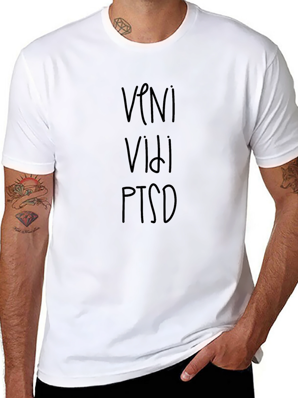 Veni Vidi PTSD T-Shirt - Black Graphic Tee