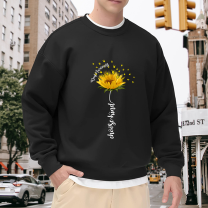Cozy Crewneck Sweatshirt Featuring World Kindness Day and Choose Kind Sunflower Design