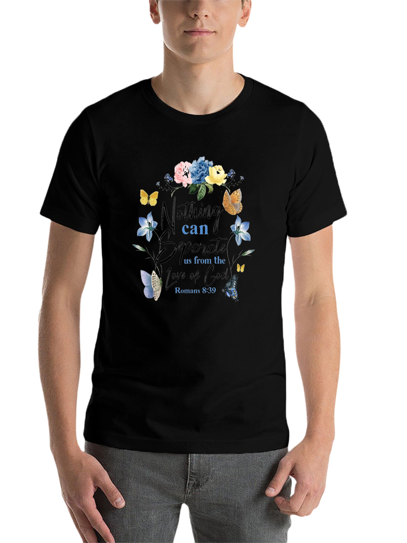 Floral Christian T-Shirt - Nothing Can Separate Us