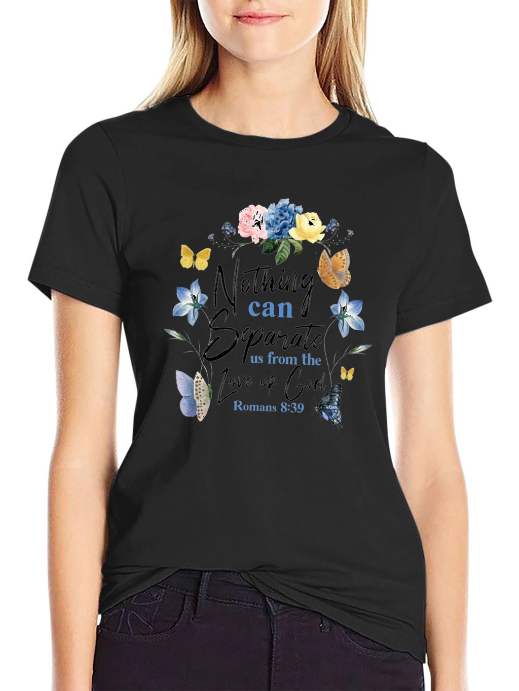 Floral Christian T-Shirt - Nothing Can Separate Us