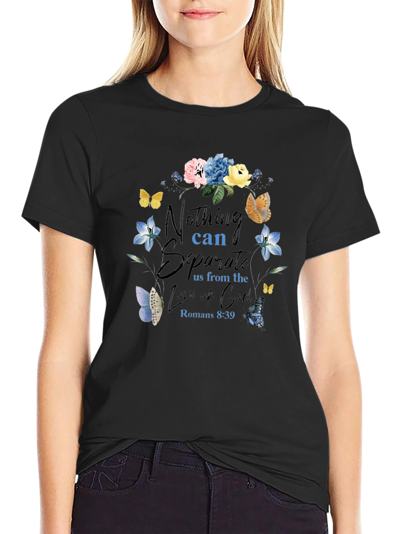 Floral Christian T-Shirt - Nothing Can Separate Us