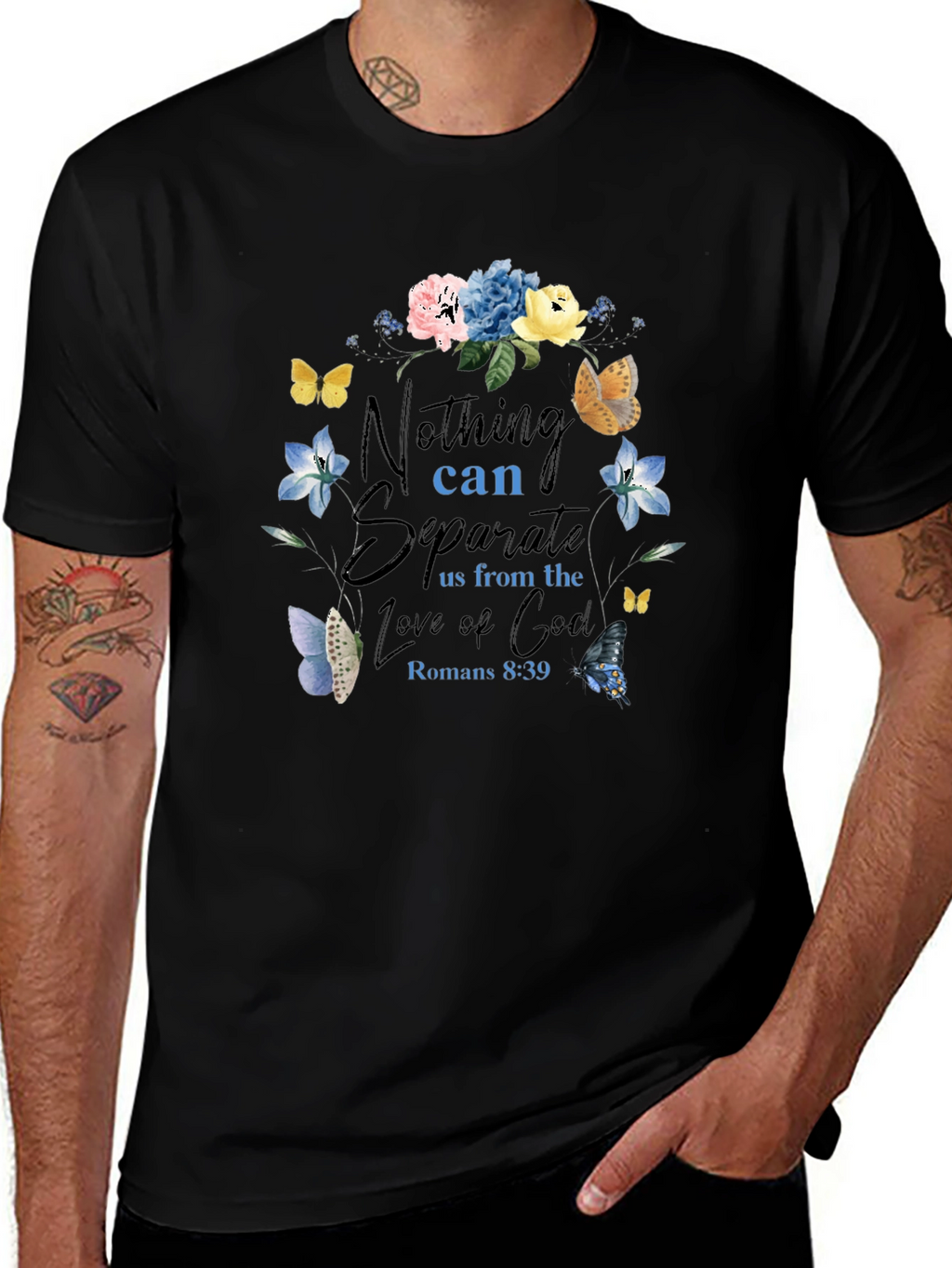 Floral Christian T-Shirt - Nothing Can Separate Us