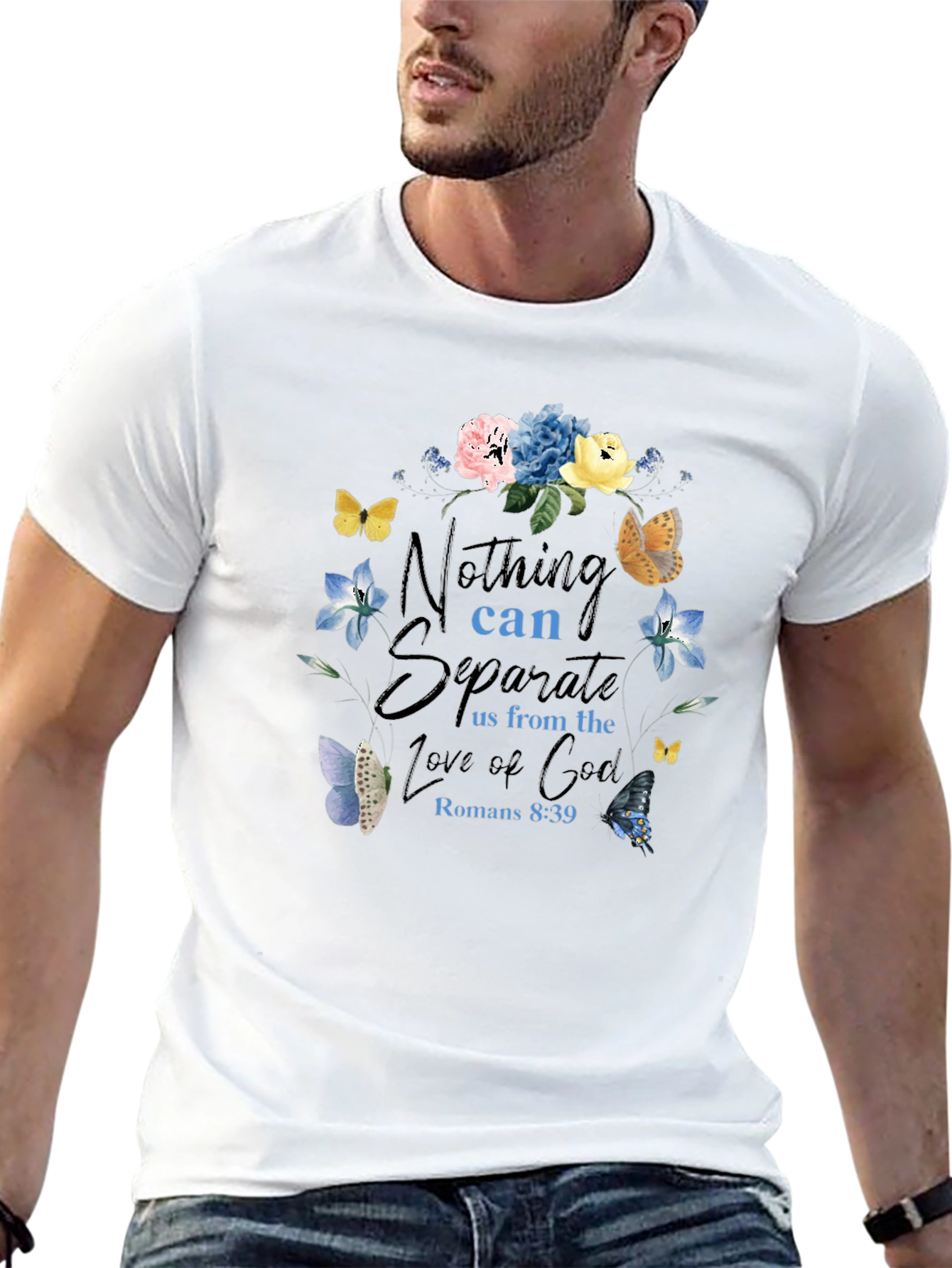 Floral Christian T-Shirt - Nothing Can Separate Us