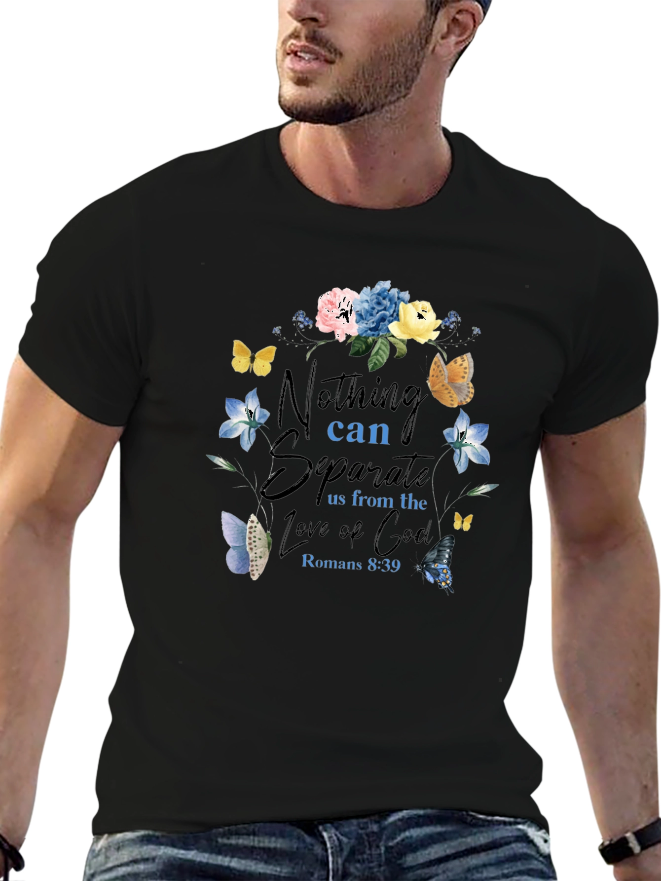 Floral Christian T-Shirt - Nothing Can Separate Us