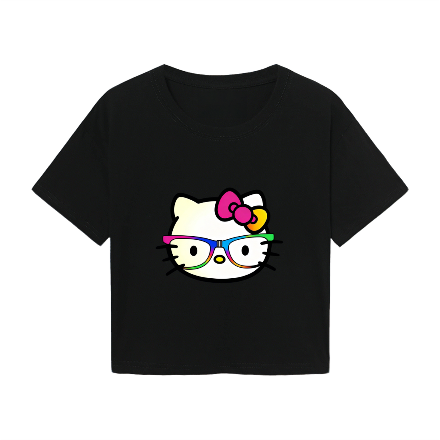 Art?Line Hello Kitty Vintage White Cropped Graphic Top