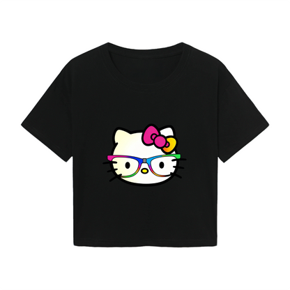 Art?Line Hello Kitty Vintage White Cropped Graphic Top