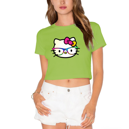 Art?Line Hello Kitty Vintage White Cropped Graphic Top
