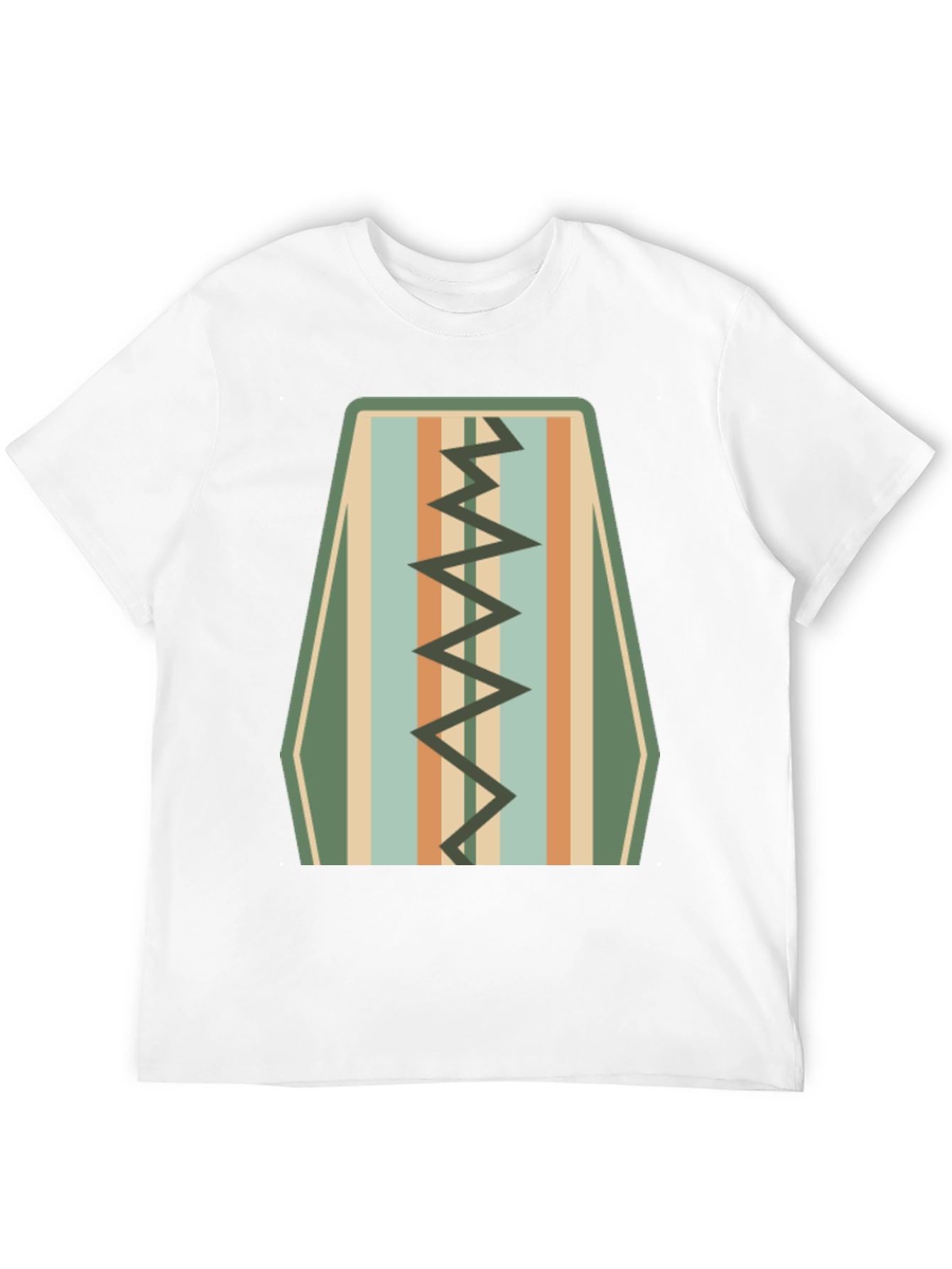 Retro Stripe Zigzag Graphic Tee - Cool Casual Style