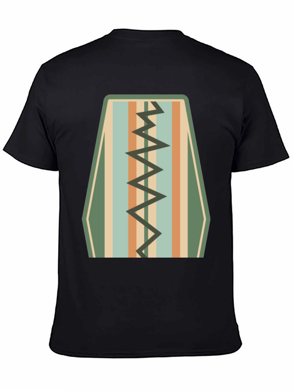Retro Stripe Zigzag Graphic Tee - Cool Casual Style