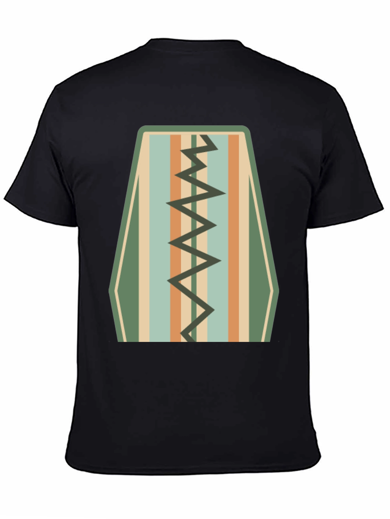 Retro Stripe Zigzag Graphic Tee - Cool Casual Style