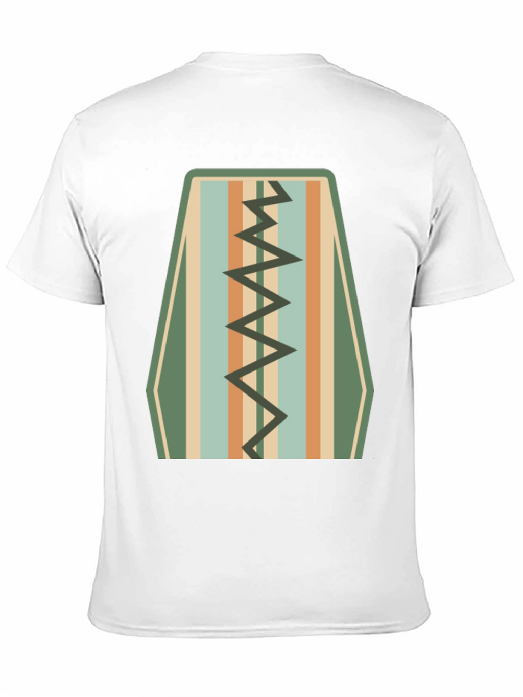 Retro Stripe Zigzag Graphic Tee - Cool Casual Style