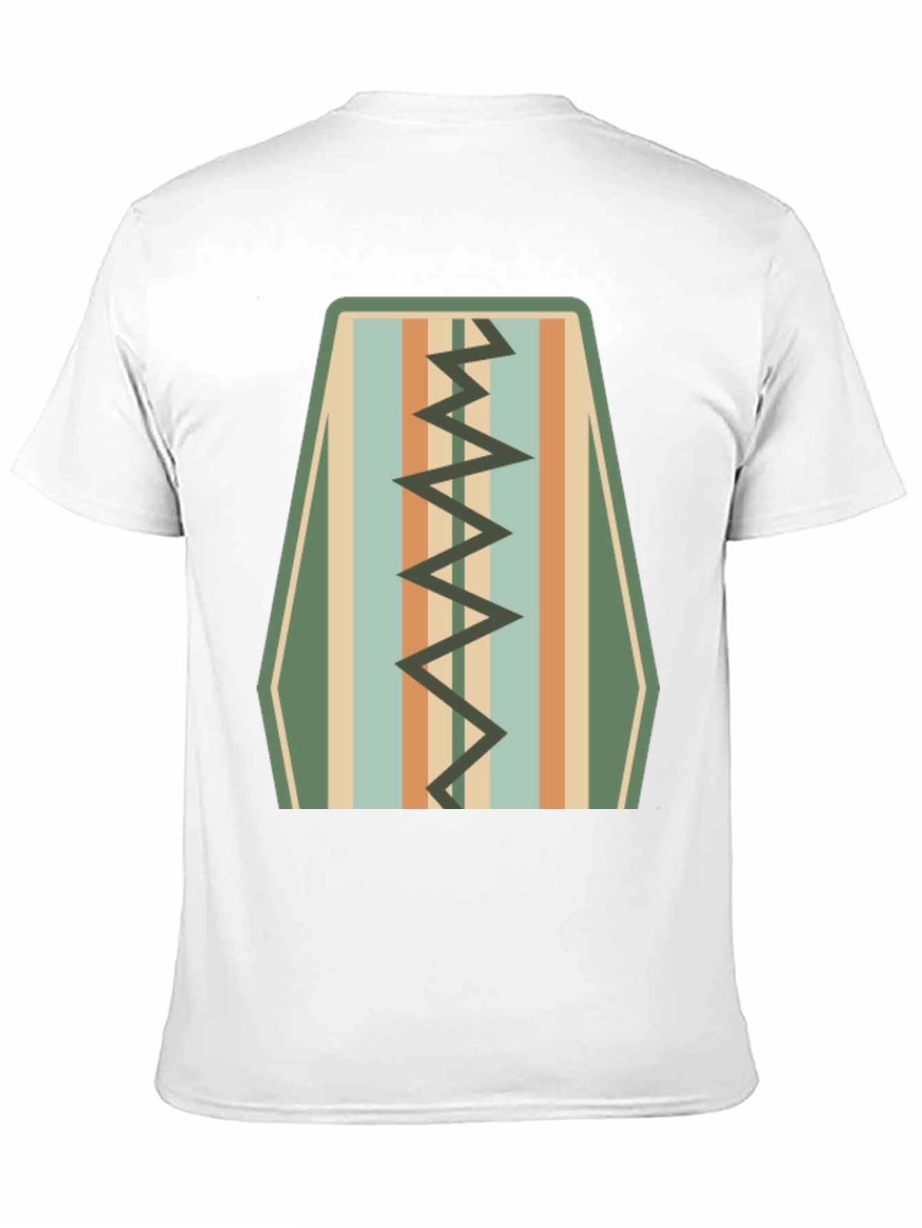 Retro Stripe Zigzag Graphic Tee - Cool Casual Style