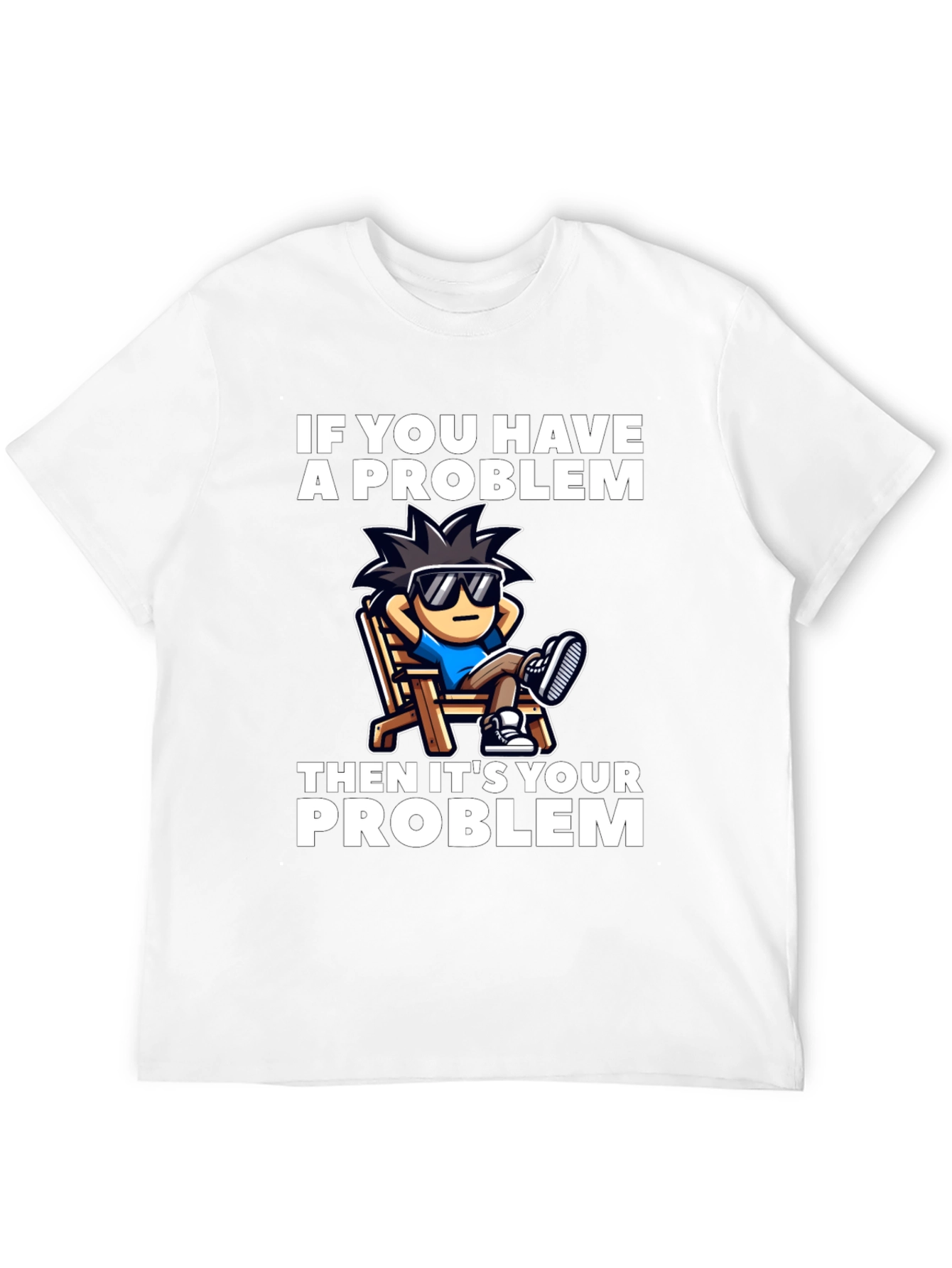 Chill Cartoon Graphic T-Shirt - Relaxed Vibes