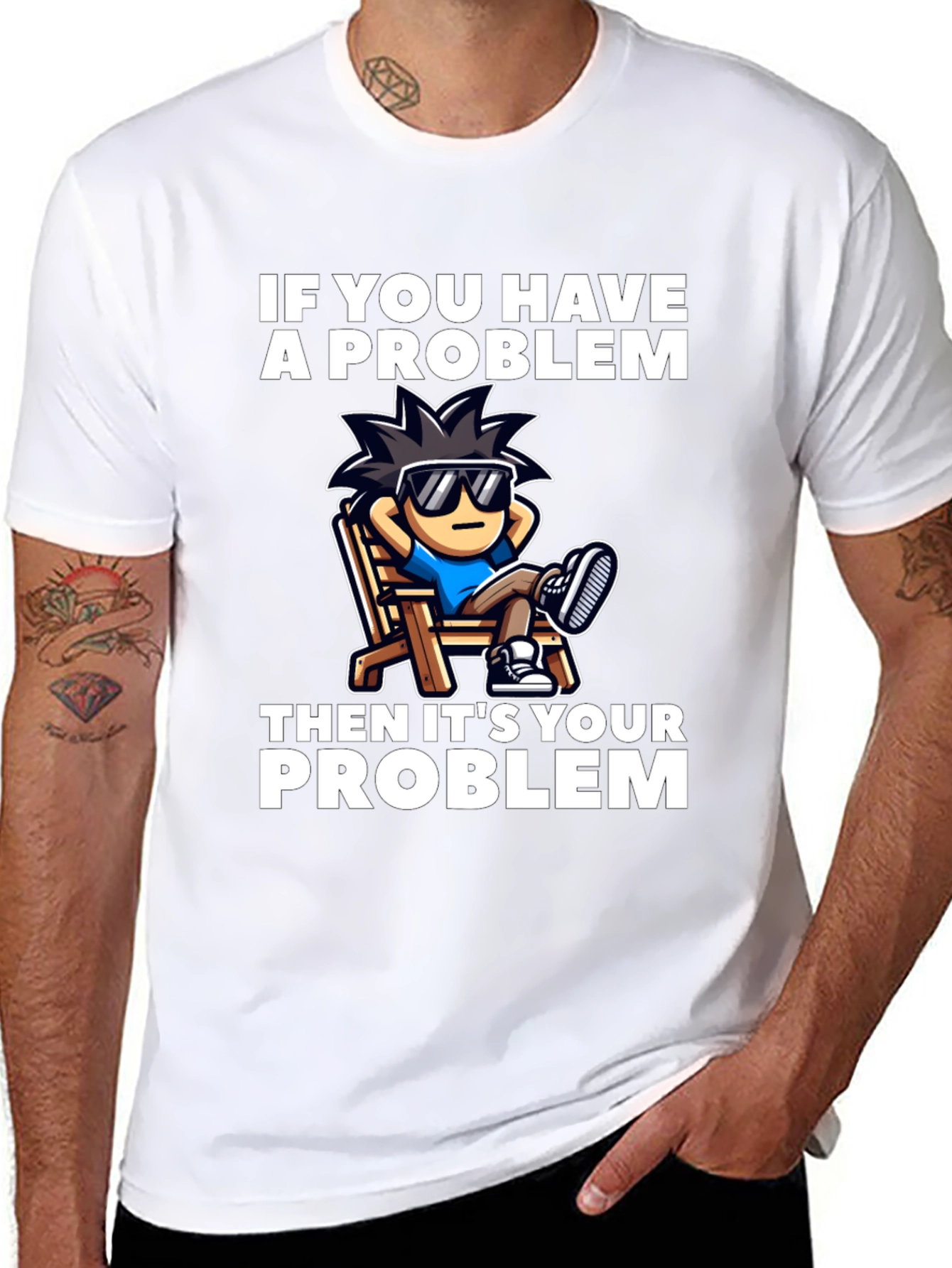 Chill Cartoon Graphic T-Shirt - Relaxed Vibes