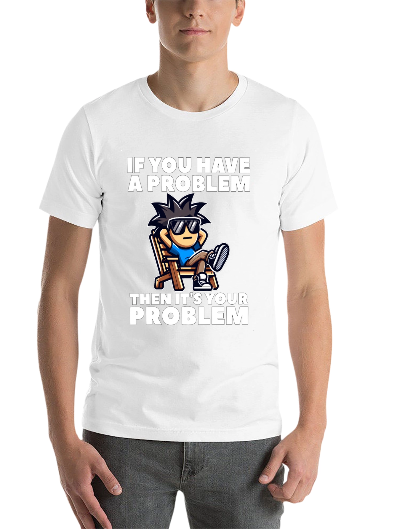 Chill Cartoon Graphic T-Shirt - Relaxed Vibes