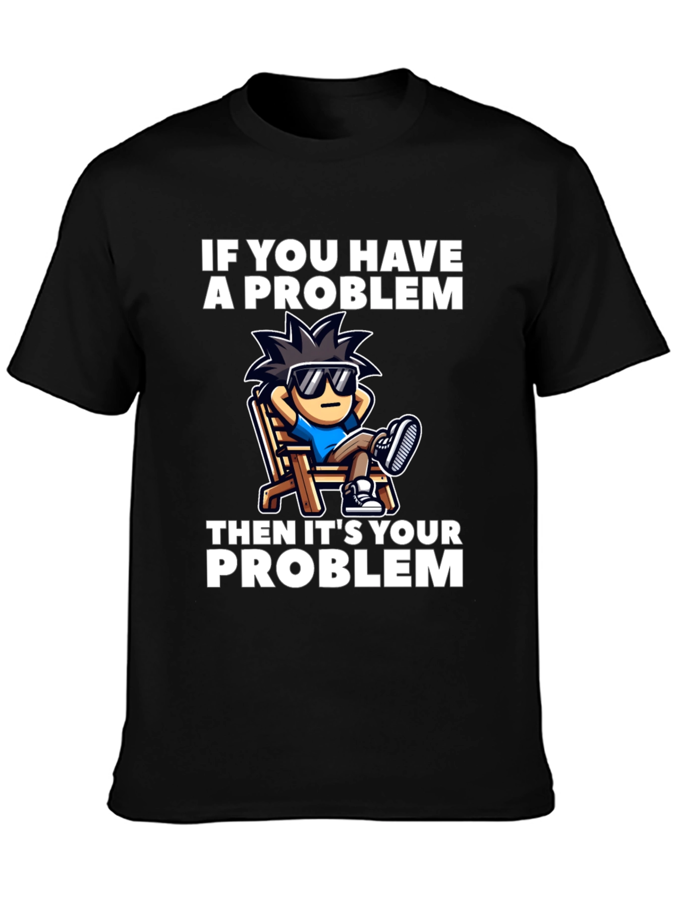 Chill Cartoon Graphic T-Shirt - Relaxed Vibes