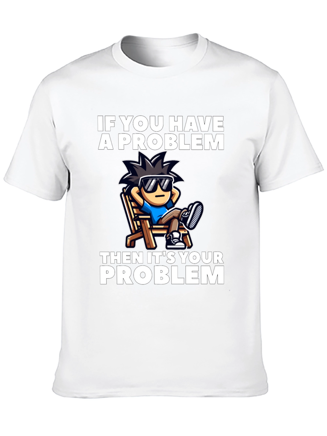 Chill Cartoon Graphic T-Shirt - Relaxed Vibes
