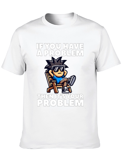 Chill Cartoon Graphic T-Shirt - Relaxed Vibes