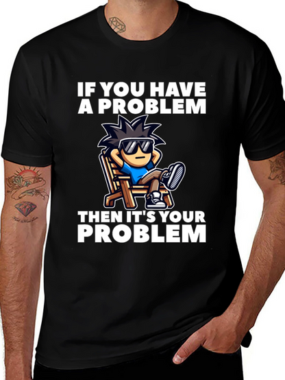 Chill Cartoon Graphic T-Shirt - Relaxed Vibes
